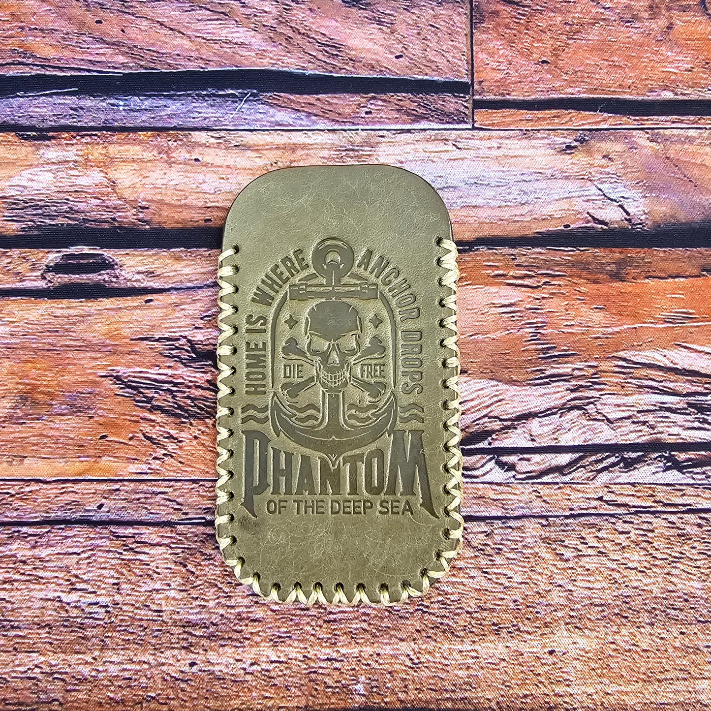 Premium Leather Slip "Phantom of the Deep Sea" (SM) Brown Back