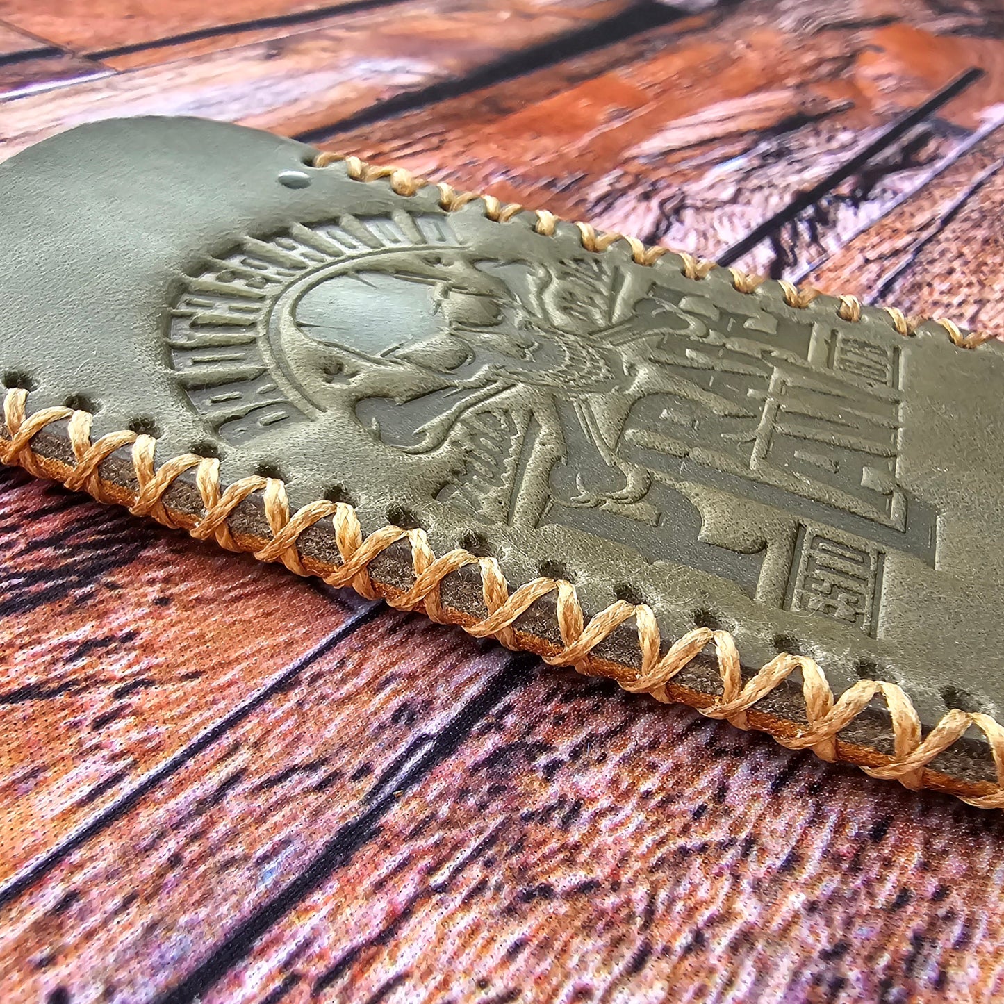 Premium Leather Slip "Pirate Law" (SM) Brown Back