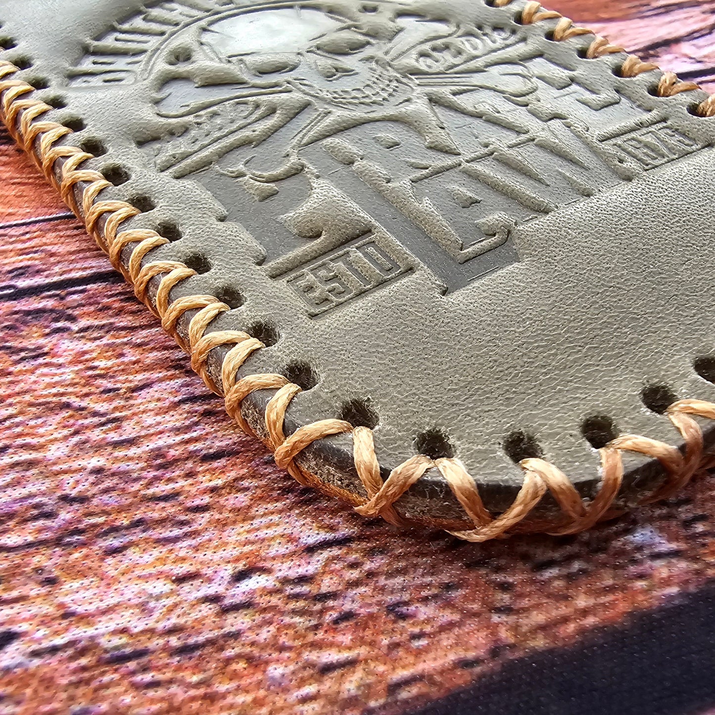 Premium Leather Slip "Pirate Law" (SM) Brown Back