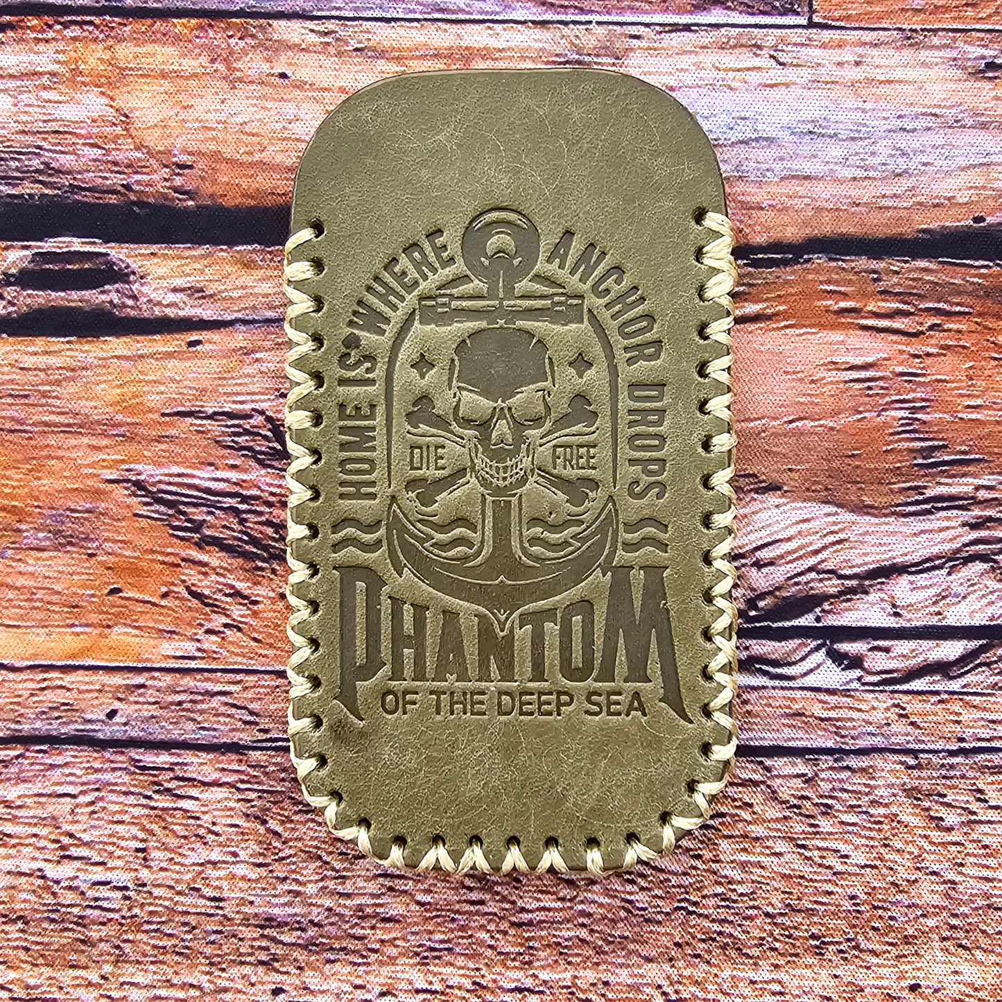 Premium Leather Slip "Phantom of the Deep Sea" (SM) Black Back