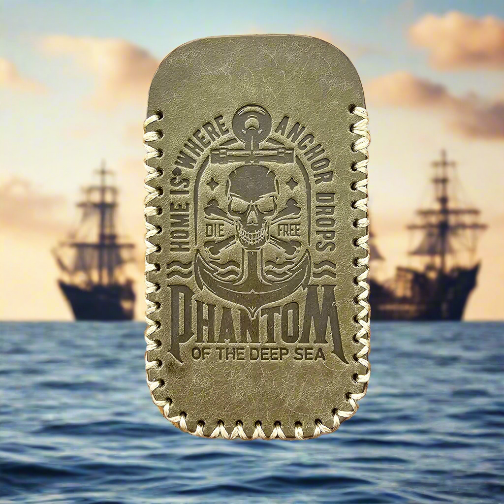 Premium Leather Slip "Phantom of the Deep Sea" (SM) Black Back