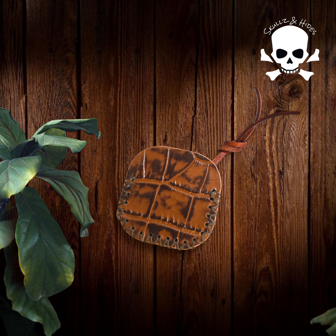 Skullz & Bones Coin Slip V1 - Cognac Italian Buttero Leather (M)