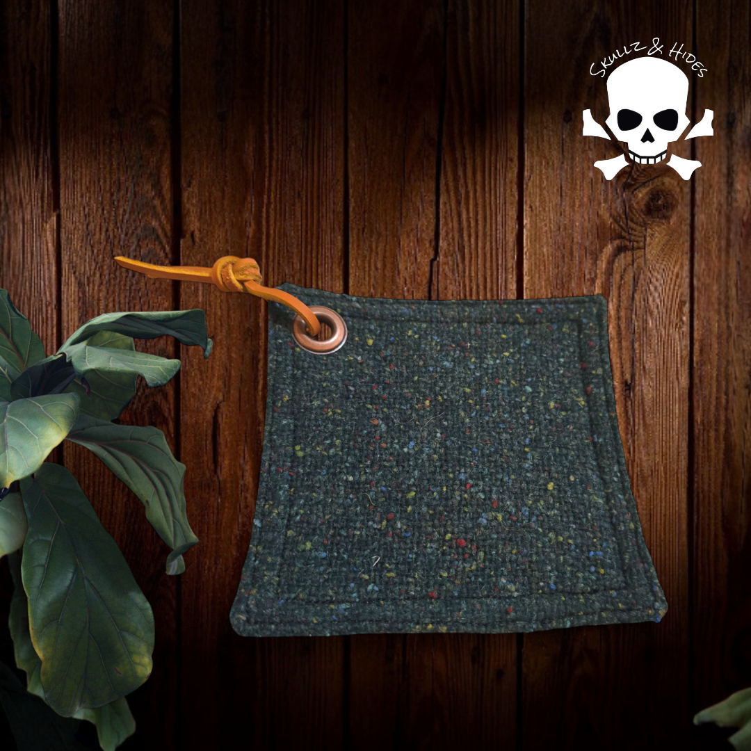 Luxury EDC Pocket Hank "Ireland's Eye" 5.00"x5.00" Donegal Tweed