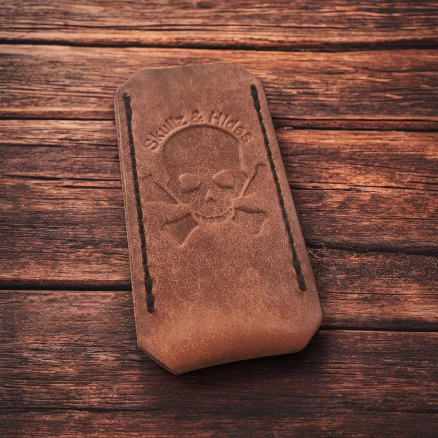 Leather Pocket Knife Slip - The Knife Buddy (LG) Brown