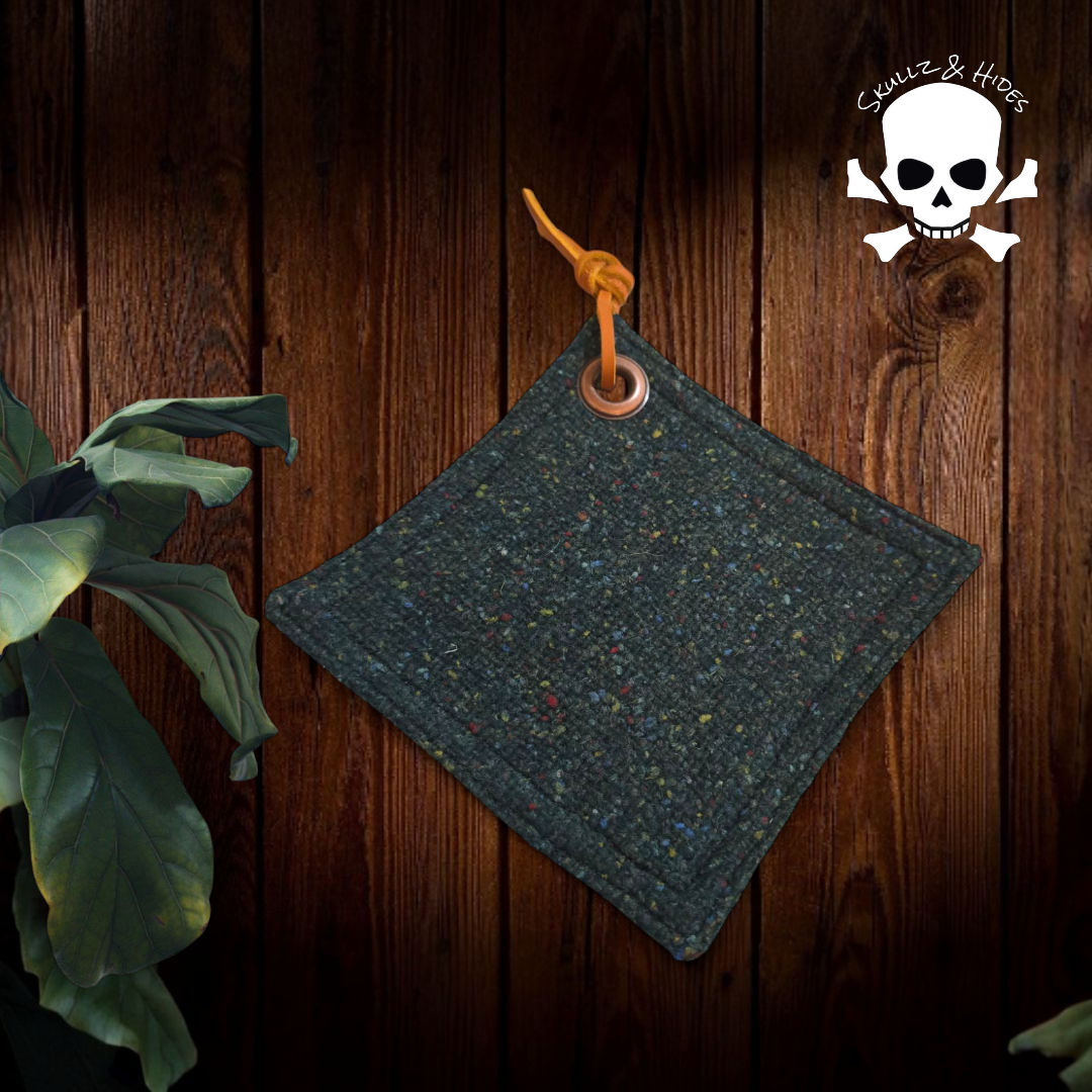 Luxury EDC Pocket Hank "Ireland's Eye" 5.00"x5.00" Donegal Tweed