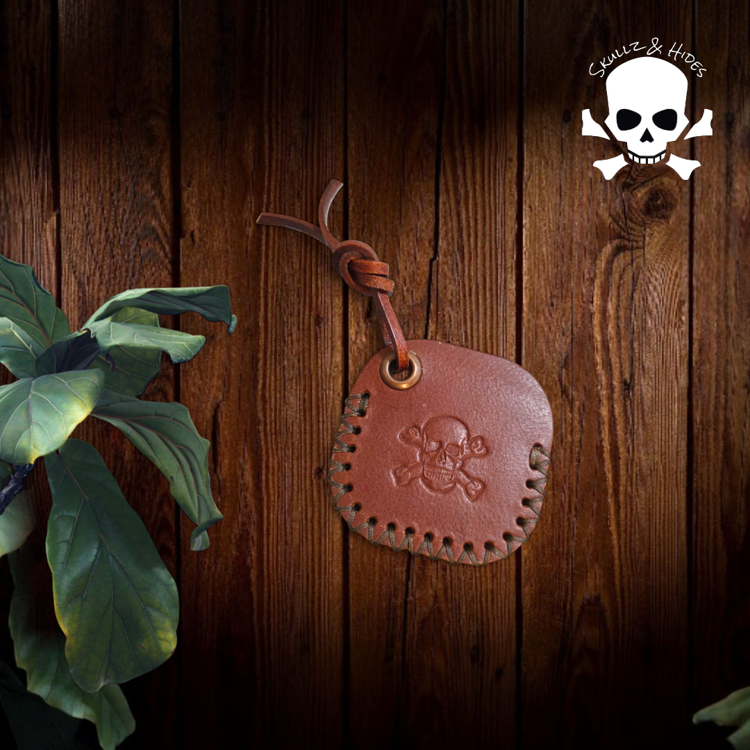 Skullz & Bones Coin Slip V1 - Cognac Italian Buttero Leather (M)