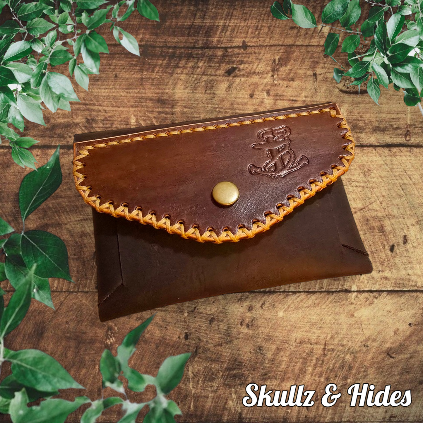 Premium EDC Leather Pouch - " The Ironwood"