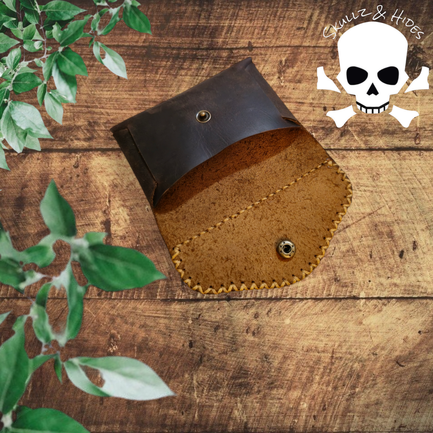 Premium EDC Leather Pouch - " The Ironwood"