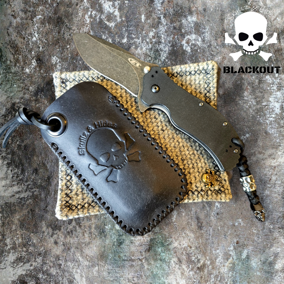 Skullz & Hides Blackout XL Knife Slip - Pueblo Leather