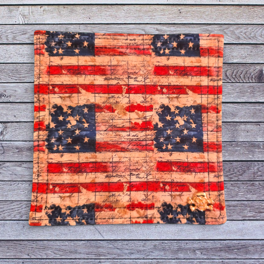 USA Patriotic Hank "Rustic Flag" 5.00"x5.00"