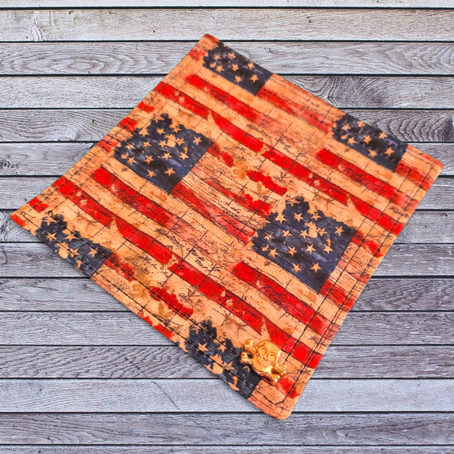 USA Patriotic Hank "Rustic Flag" 5.00"x5.00"